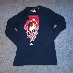 Uic flames adidas ultimate tee